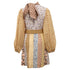 Women's Zimmermann Belted Printed Mini Dress in Multicolor Linen