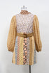 Women's Zimmermann Belted Printed Mini Dress in Multicolor Linen
