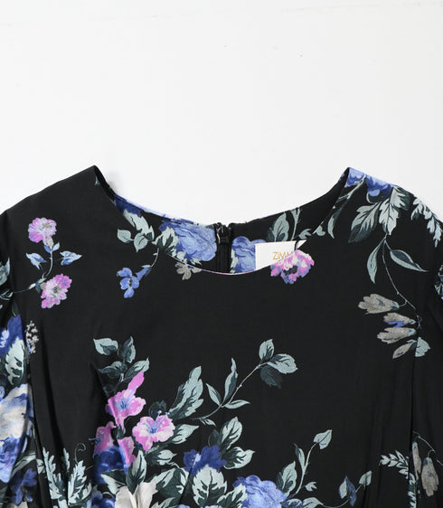Women's Zimmermann Floral Printed Mini Dress in Multicolor Silk