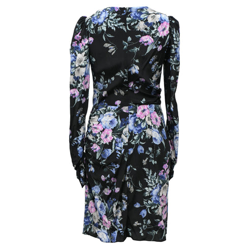 Women's Zimmermann Floral Printed Mini Dress in Multicolor Silk