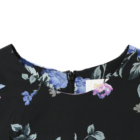 Women's Zimmermann Floral Printed Mini Dress in Multicolor Silk