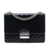 Push Lock Flap Chain Bag Madras Woven Leather Small