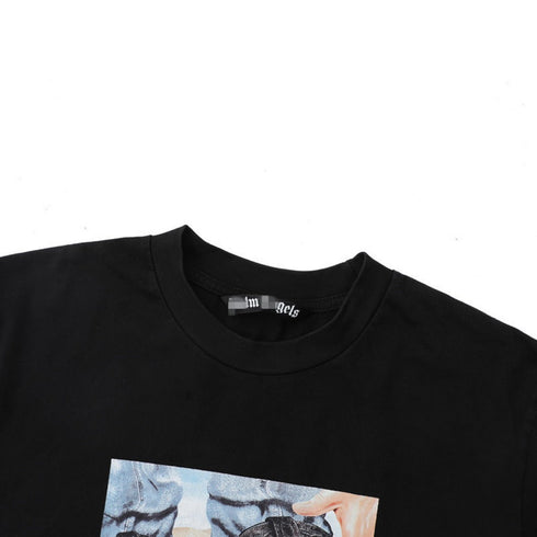 Palm Angels T-shirt Dice and Snake Print Short Sleeve T-shirt