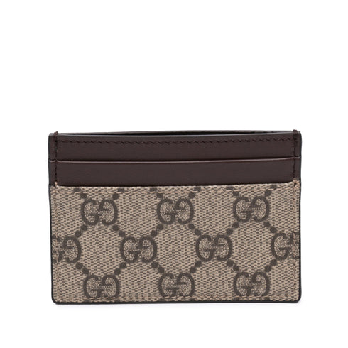 Card Holder GG Coated Canvas and Leather
