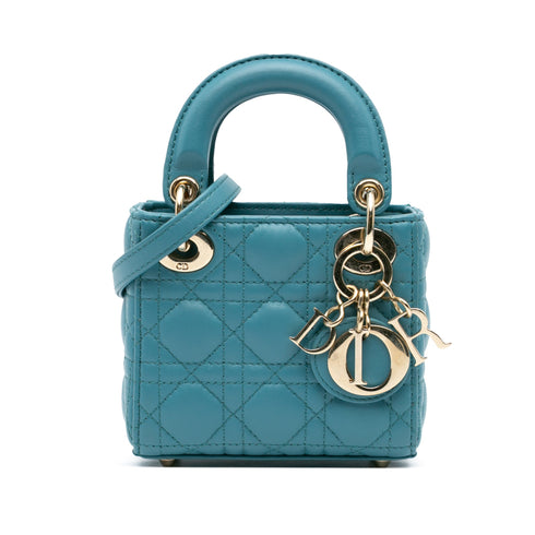 Lady Dior Bag Cannage Quilt Lambskin Micro