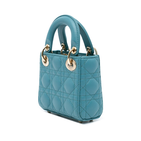 Lady Dior Bag Cannage Quilt Lambskin Micro
