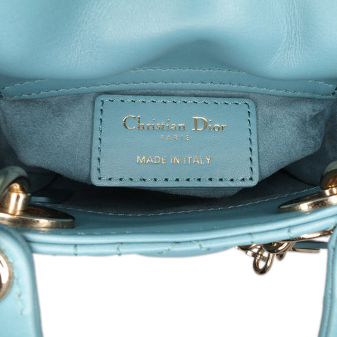 Lady Dior Bag Cannage Quilt Lambskin Micro