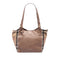 Canterbury Tote Leather and House Check Canvas Small