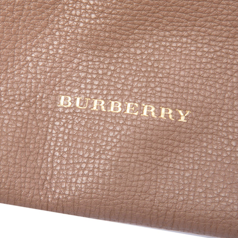Canterbury Tote Leather and House Check Canvas Small