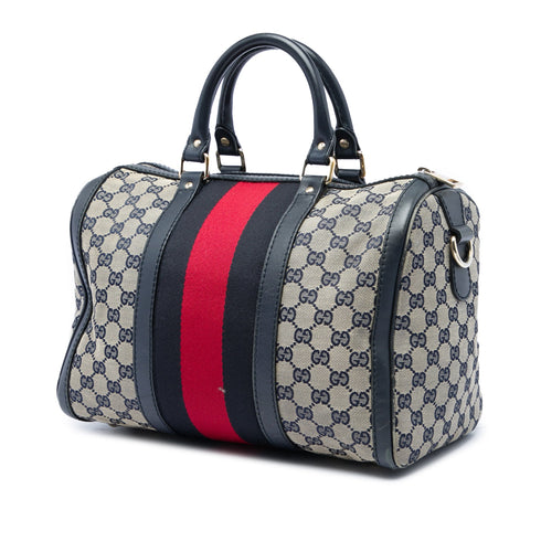Vintage Web Boston Bag GG Canvas Medium
