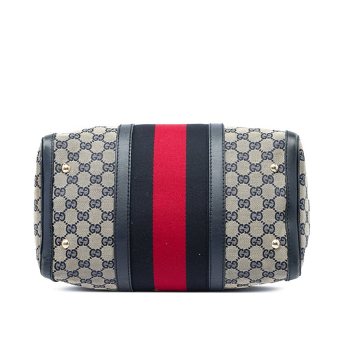 Vintage Web Boston Bag GG Canvas Medium