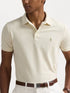 RALPH LAUREN Slim Fit Mesh Polo Shirt Natural