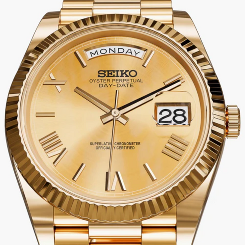 Seiko Mod Day-Date | Gold Champagne