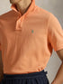 RALPH LAUREN Slim Fit Mesh Polo Shirt Pompano Orange