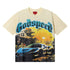 Godspeed T-shirts Racing Sunset Print Cotton Crew Neck Short Sleeve Men and Women