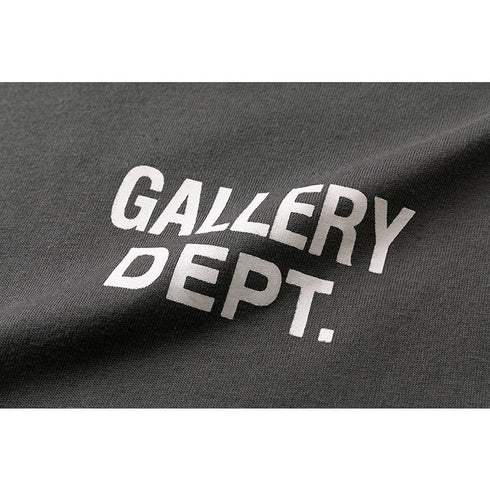 Gallery Dept T-shitrs Vintage Letter Print round Neck Long Sleeve T-shirt