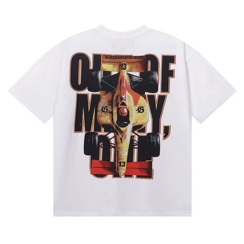 Godspeed T-shirts Racing Wins Scene Printed Cotton Casual Short Sleeves Men and Women
