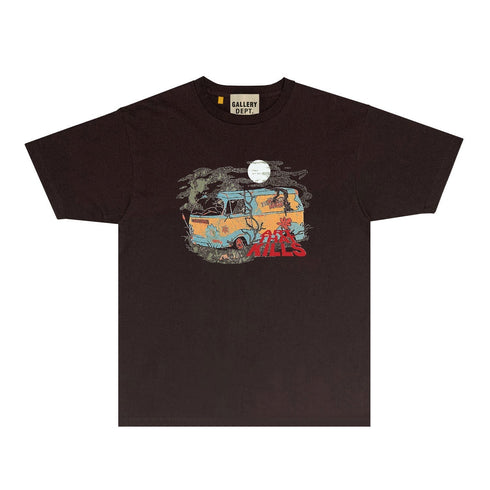 Gallery Dept T Shirt Retro Printed Loose Short-Sleeved Shirt