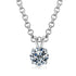 VVS 925 Sterling Silver Moissanite Solitaire Pendant Necklace