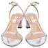Women's Aquazzura Olie 50 Metallic Sandals in Silver Patent Leather