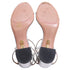 Women's Aquazzura Olie 50 Metallic Sandals in Silver Patent Leather