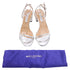 Women's Aquazzura Olie 50 Metallic Sandals in Silver Patent Leather