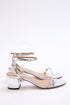 Women's Aquazzura Olie 50 Metallic Sandals in Silver Patent Leather