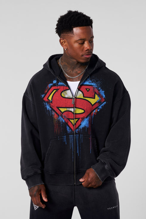 5011 - Superman Drip Zip-Ups
