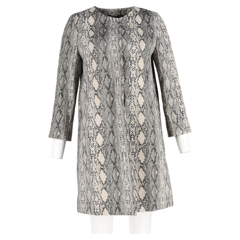 Women's Max Mara Studio Panetto Coat in Animal Print Viscose