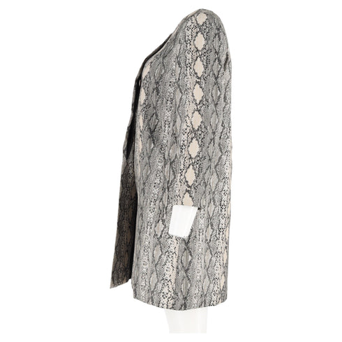 Women's Max Mara Studio Panetto Coat in Animal Print Viscose