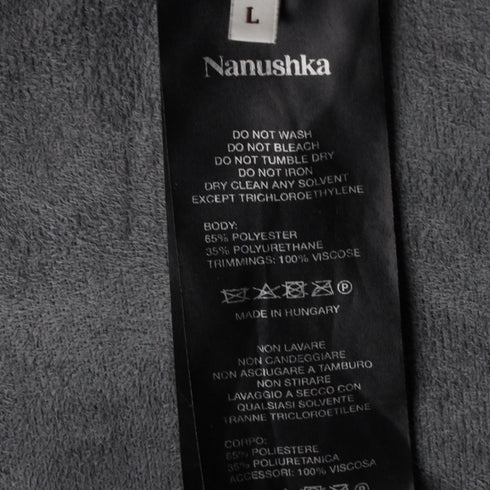 Men's Nanushka Jain Okobor Alt-Leather Relaxed Pants in Black Polyester