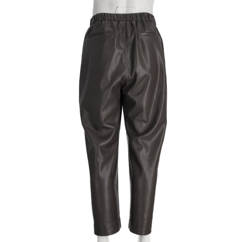 Men's Nanushka Jain Okobor Alt-Leather Relaxed Pants in Black Polyester