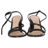 Women's Gianvito Rossi Ankle Strap Block-Heel Sandals in Black Leather