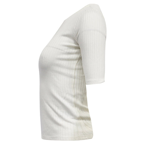 Women's Reformation Ribbed Top in White Cotton
