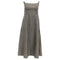 Women's Reformation Houndstooth Print Midi Length Dress in Brown Polyester