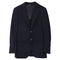 Men's Giorgio Armani Textured Single-Breasted Blazer in Navy Blue Wool
