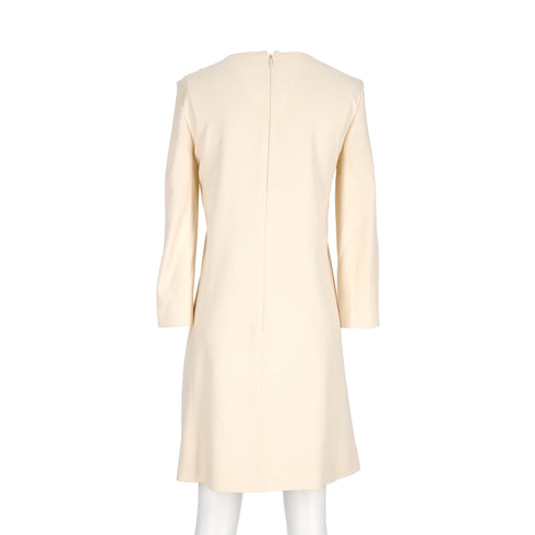 Women's Chloé Button Detail Dress in Beige Acetate
