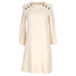 Women's Chloé Button Detail Dress in Beige Acetate