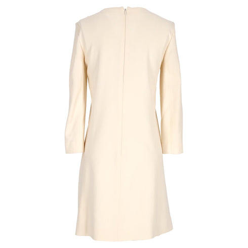 Women's Chloé Button Detail Dress in Beige Acetate