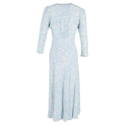 Women's Rixo Clover Midi Dress In Light Blue Viscose