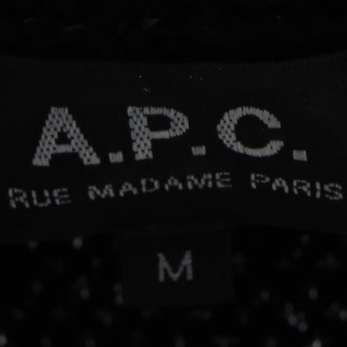 Women's A.P.C. Glittered Button-Embellished Sweater in Black Merino Wool