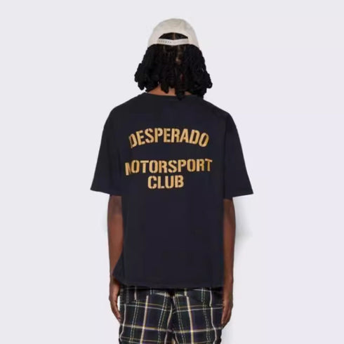Rhude T-shirt Racing Club Alphabet Slogan Printed Short Sleeve T-shirt
