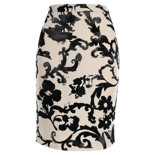 Women's Moschino Cheap And Chic Pencil Knee Lenght Skirt in Multicolor Polyester
