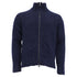 Men's Etro Knitted Zipped Cardigan in Navy Blue Cashmere