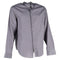 Men's Giorgio Armani Hidden Button Long Sleeve Shirt in Grey Cotton