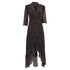 Women's Ba&Sh Selena Zebra Print Maxi Wrap Dress in Brown Viscose