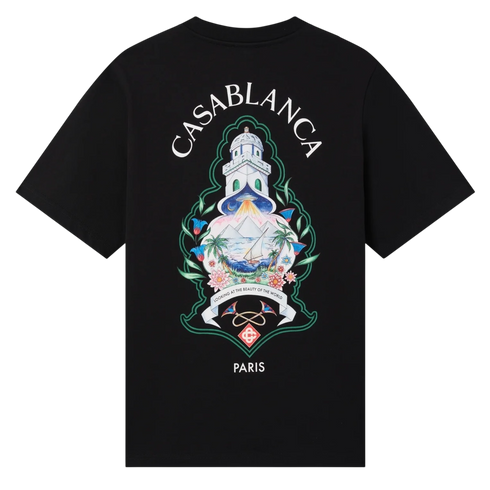 T-shirt Casablanca Hotel Emblem Black