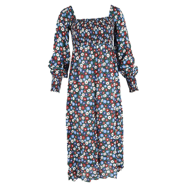 Women's Rixo Marie Printed Midi Dress in Multicolor Viscose