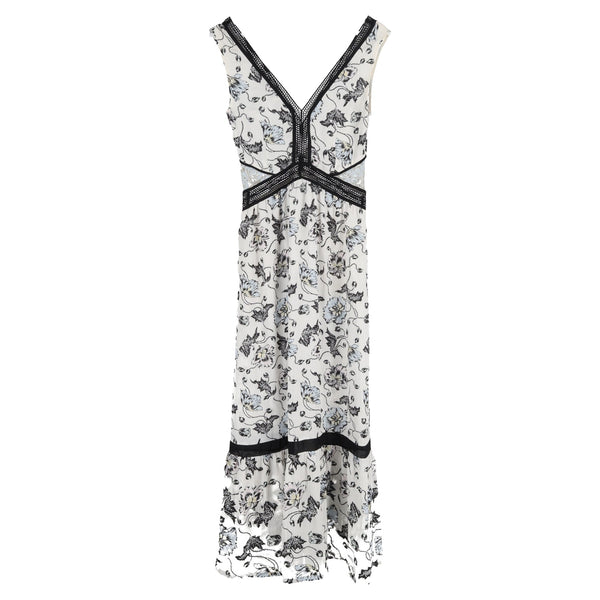 Women's Self-Portrait Clarissa Maxi Dress in White Polyester