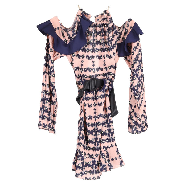 Women's Self-Portrait Off-The-Shoulder Mini Dress in Multicolor Polyester